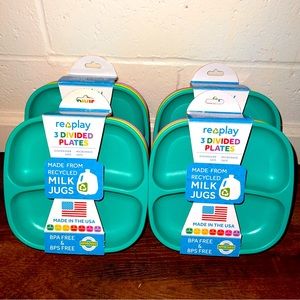 Re-Play 3pk devided plates